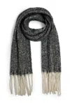 James Lakeland Women's Neutrals / Black Heathered Pattern Scarf Multicolour In Black