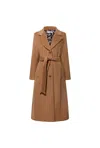 James Lakeland Women's Neutrals Camel Classic Coat In Sand