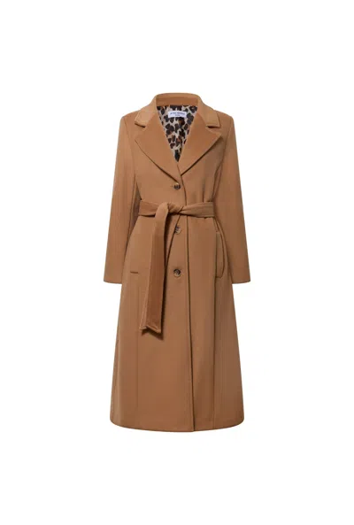 James Lakeland Women's Neutrals Camel Classic Coat In Sand
