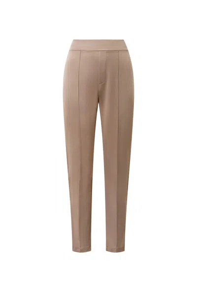 James Lakeland Women's Neutrals Cigarette Taupe Trousers In Brown