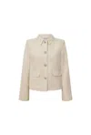 James Lakeland Women's Neutrals Cream Tweed Jacket In White