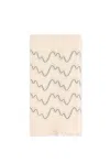 James Lakeland Women's Neutrals Crystal Wave Cream Scarf In White