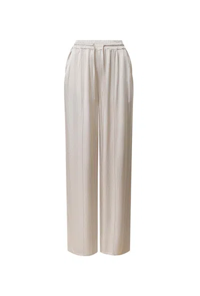 James Lakeland Women's Neutrals Drawstring Beige Trousers