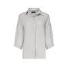 James Lakeland Women's Neutrals Linen Shirt In White