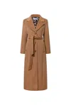 James Lakeland Women's Neutrals Long Camel Classic Coat In Brown