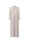 James Lakeland Women's Neutrals Long Satin Beige Cardigan In Beige