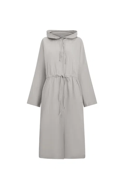 James Lakeland Women's Neutrals Oversized Long Raincoat In Gray