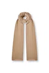 James Lakeland Women's Neutrals Soft Shine Beige Scarf In Brown