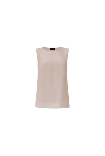 James Lakeland Women's Neutrals Taupe Linen Button Top
