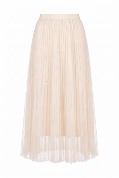 James Lakeland Women's Neutrals Tulle Swarovski Skirt Cream