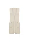 James Lakeland Women's Neutrals White Knitted Gilet In White