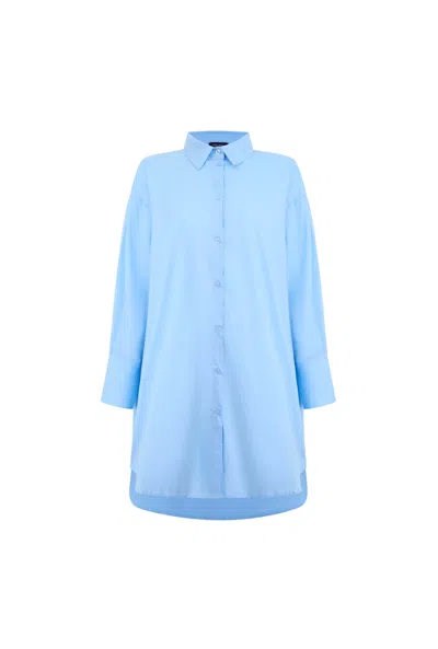 James Lakeland Women's Pale Blue Oversized Shirt