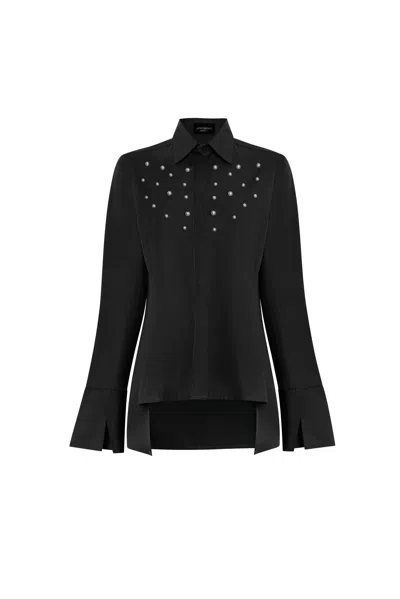 James Lakeland Women's Pearl Detail Shirt Black