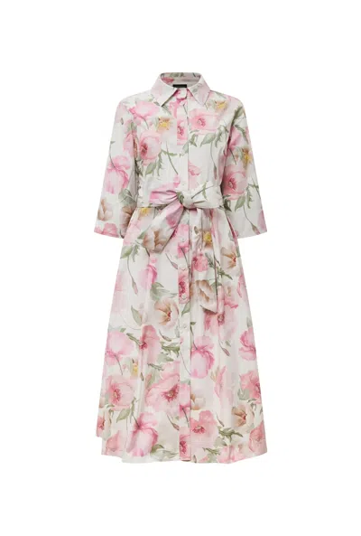 James Lakeland Women's Pink Bloom Cotton Midi Dress