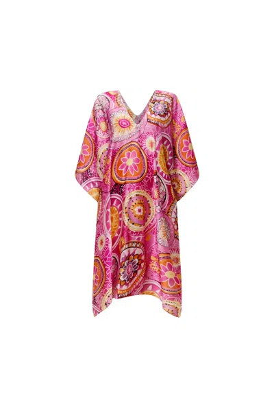 James Lakeland Women's Pink Mandala Print Kaftan