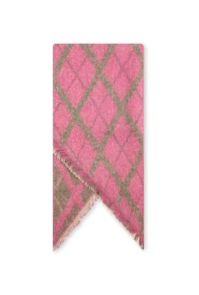 James Lakeland Women's Pink / Purple Diamond Pink Scarf In Pink/purple