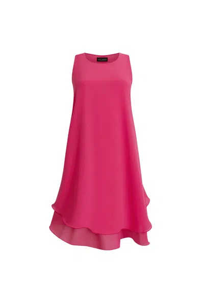 James Lakeland Women's Pink / Purple Sleeveless Wave Hem Dress Fuchsia In Pink/purple
