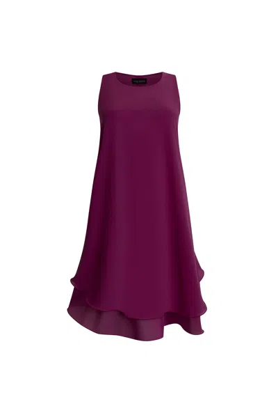 James Lakeland Women's Pink / Purple Sleeveless Wave Hem Dress Purple In Pink/purple