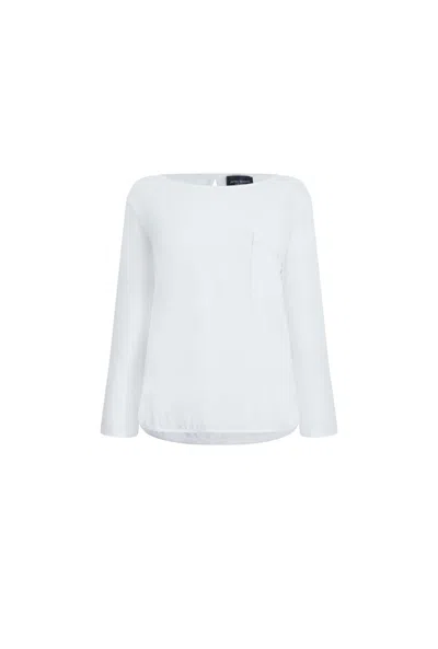 James Lakeland Women's Pocket Jersey T-shirt White