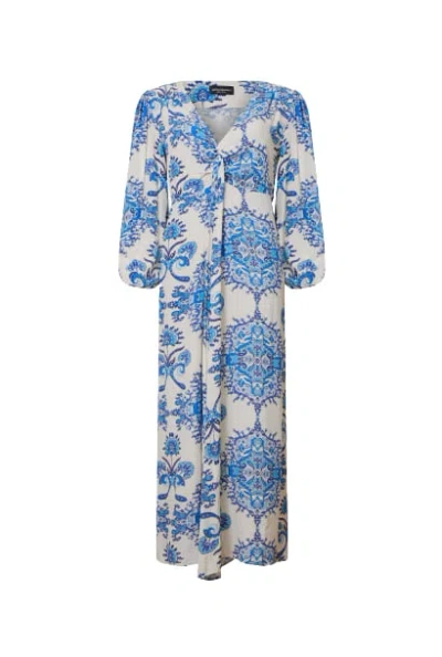 James Lakeland Women's Printed Knot Midi Dess Blue