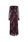 James Lakeland Women's Red Maxi Tulle Burgundy Dress In Red
