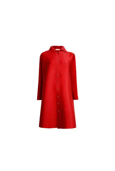 James Lakeland Women's Red Shirt Dress