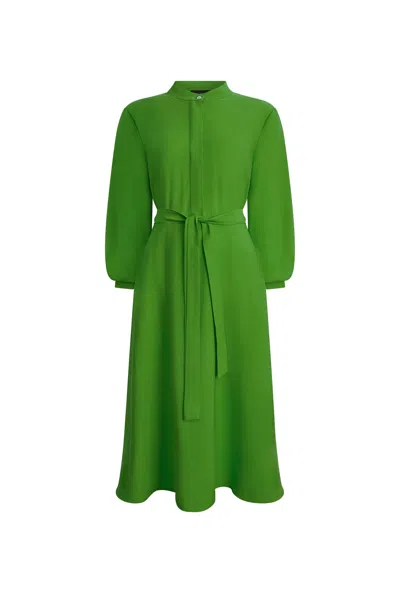 James Lakeland Women's Roll Sleeve Midi Dress Green