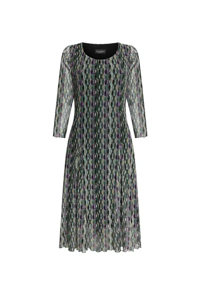 James Lakeland Women's Sheer Sleeve Boho Dress In Black