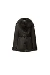 James Lakeland Women's Short Faux Fur Black Coat In Black