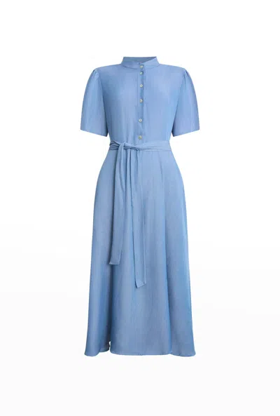 James Lakeland Women's Short Sleeve Day Dress Blue