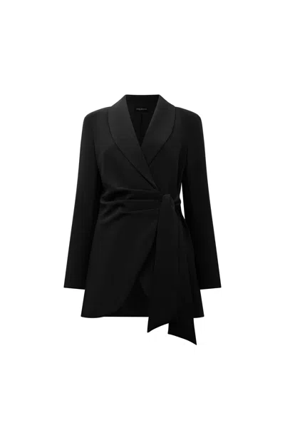 James Lakeland Women's Side Black Sash Blazer