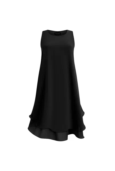 James Lakeland Women's Sleeveless Wave Hem Dress Black