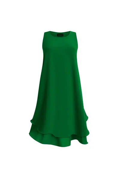James Lakeland Women's Sleeveless Wave Hem Dress Green