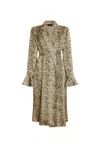 James Lakeland Women's Snake Brown Wrap Dress In Brown