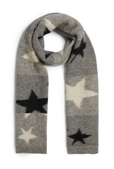 James Lakeland Women's Star Detail Scarf Grey In Gray