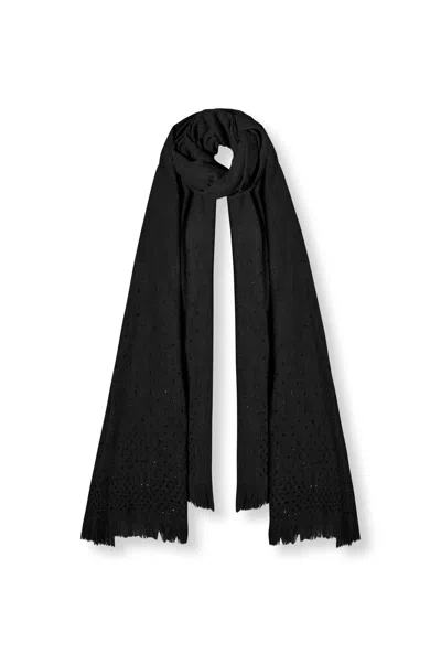 James Lakeland Women's Swarovski Black Scarf