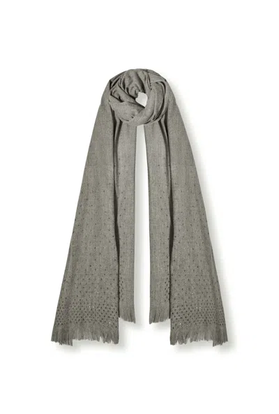 James Lakeland Women's Swarovski Grey Scarf In Multi