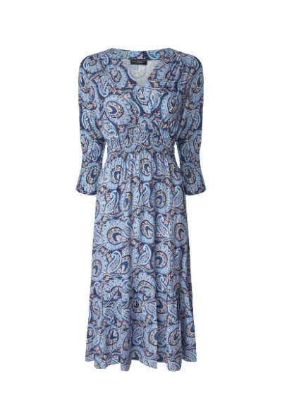 James Lakeland Women's Tiered Midi Dress - Blue