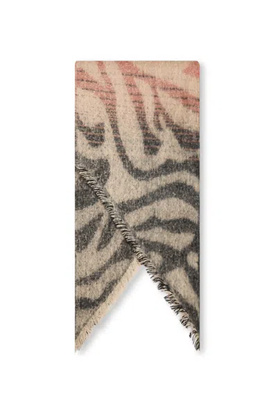 James Lakeland Women's Tiger Print Black Scarf