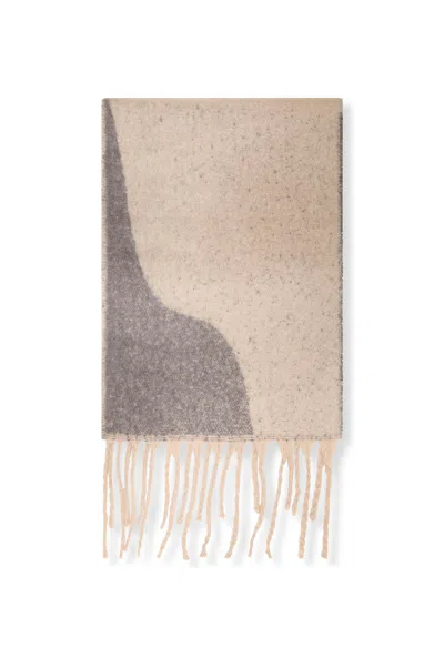 James Lakeland Women's Wave Detail Grey Scarf