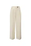 James Lakeland Women's White Button Cream Trousers In White