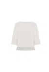 James Lakeland Women's White Button Top In White