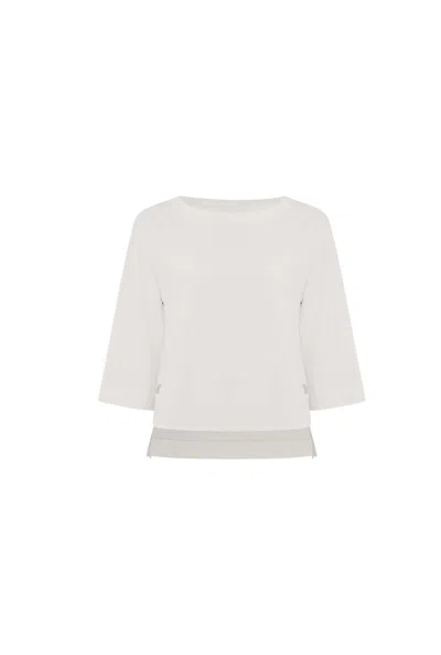 James Lakeland Women's White Button Top