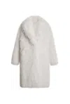 James Lakeland Women's White Faux Fur Coat In White