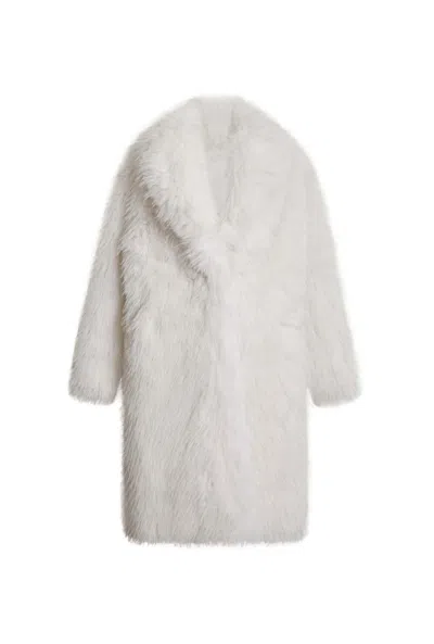 James Lakeland Women's White Faux Fur Coat