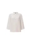 James Lakeland Women's White Linen Blouse