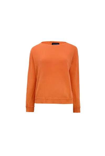 James Lakeland Women's Yellow / Orange Scoop Neck Piped Edge Knit Orange In Yellow/orange