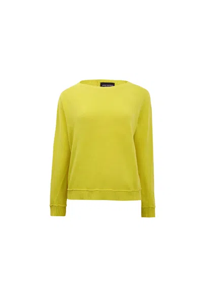 James Lakeland Women's Yellow / Orange Scoop Neck Piped Edge Knit Yellow In Yellow/orange
