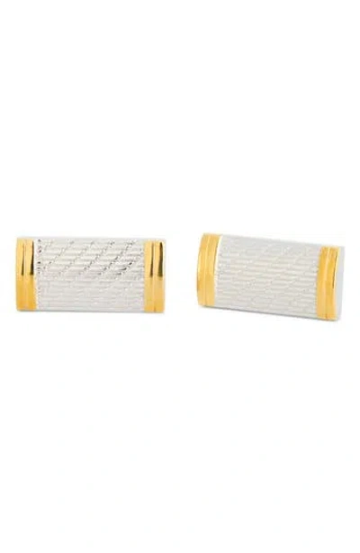 James Michael Two-tone Cuff Links In Silver