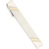 James Michael Two-tone Stripe Tie Bar In Multi
